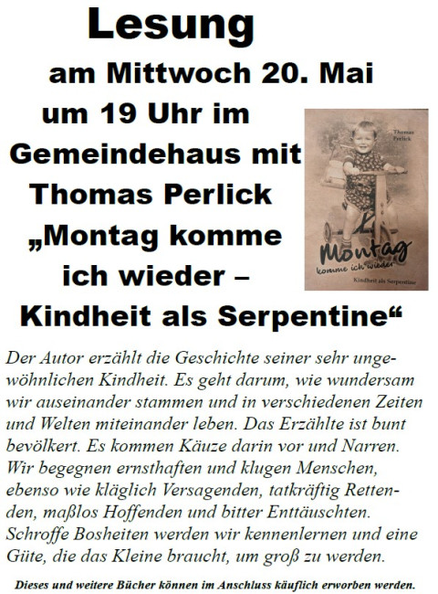 Lesung mit Thomas Perlick